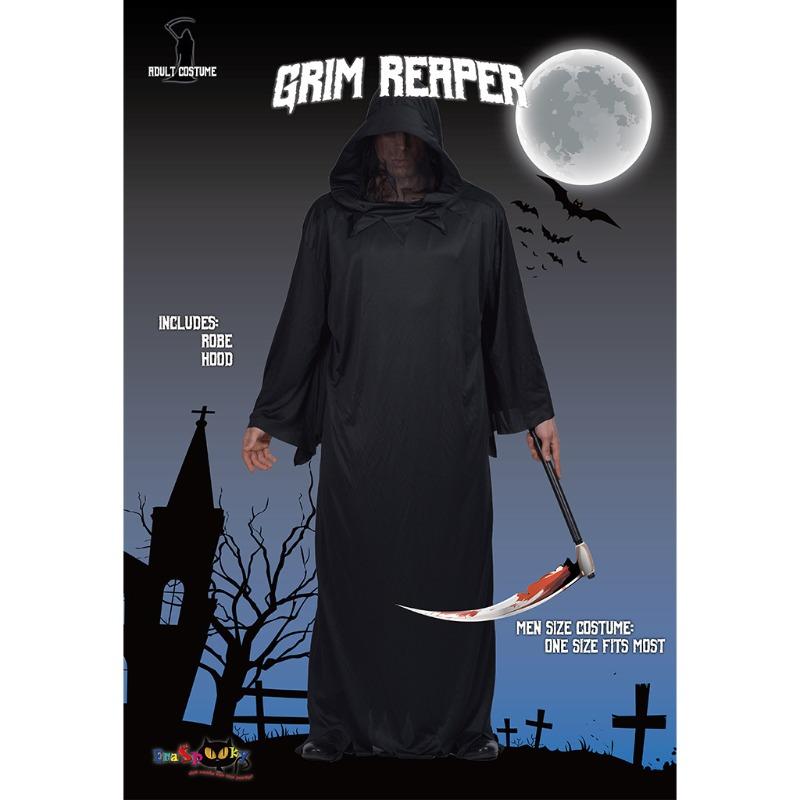 Wish Halloween Costume Cold Black Robe Warrior Cospaly Prop Costume