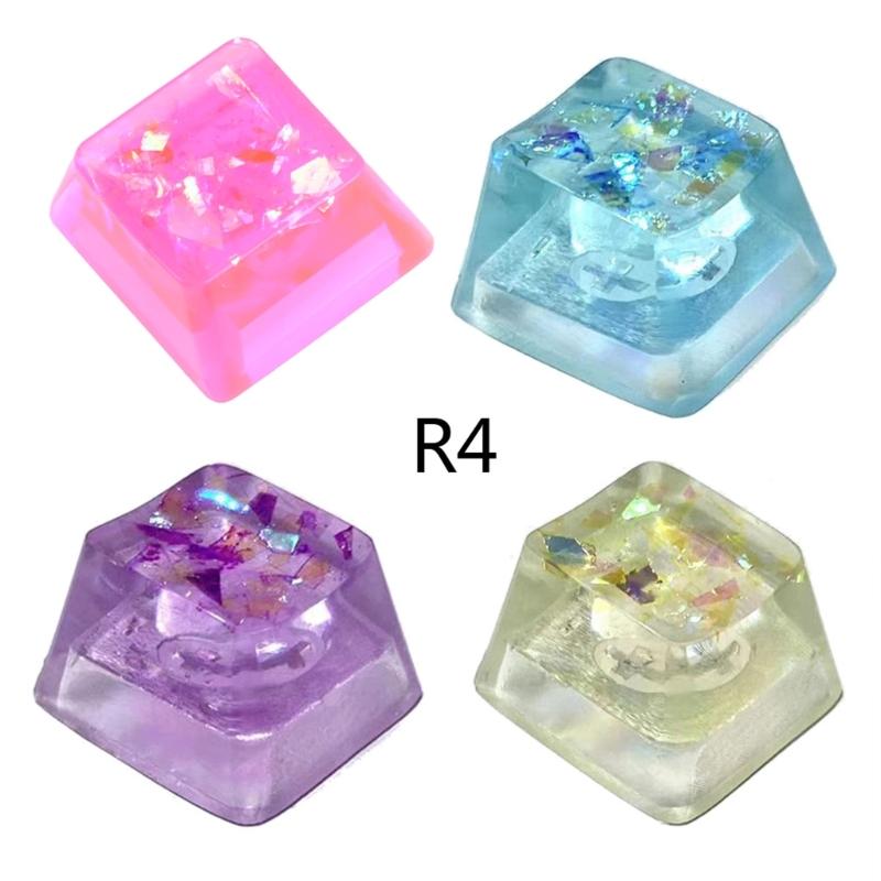 Game Mechanical Keyboard Cap Accessories Epoxy Resin for Cross Shaft Special Keycap Personalized Light Transmission Hand