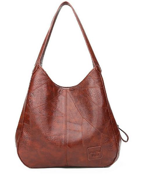 

2022 Европейская Американская Ретро Женская Мягкая Кожаная Сумка Через Плечо - Универсальная Сумка Через Плечо и Тоут коричневый