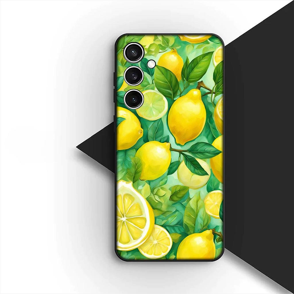 Cover for Samsung Galaxy A35 A36 A55 A26 A05 A06 A14 A50 A51 A53 A54 A12 A13 A23 Phone Case Mediterranean Lemon fruit Summer
