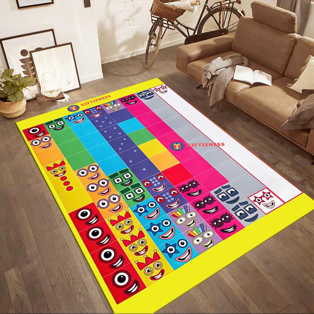 Numberblocks Floor Mat Design for Kitchen Dining Room Entryway Decorate room Antislip Carpet Decorate Offices Gift for Festivals
