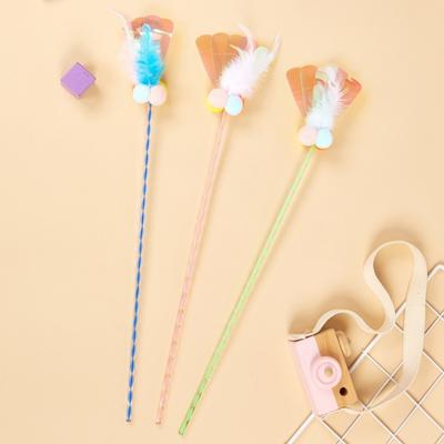 New Cat-teasing Stick, Sequined Fur Ball Feather Fairy Stick, Interactive Cat-teasing Toy, Cat Self-entertainment and Boredom Pet Supplies