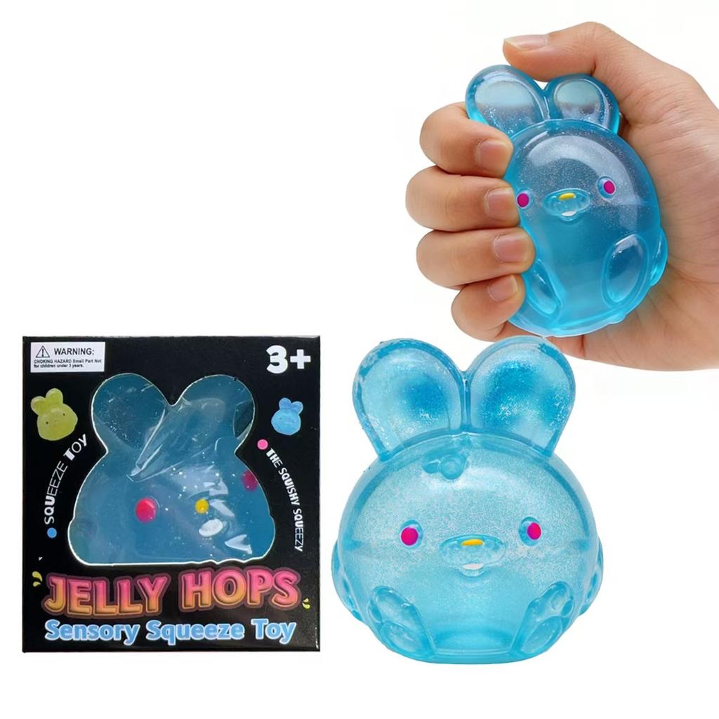 Cute Color Simulation Rabbit Squeeze Stress Relief Pinch Toy Soft Silicone Fidget Sensory Slow Rising Kids Adult Gift Decoration