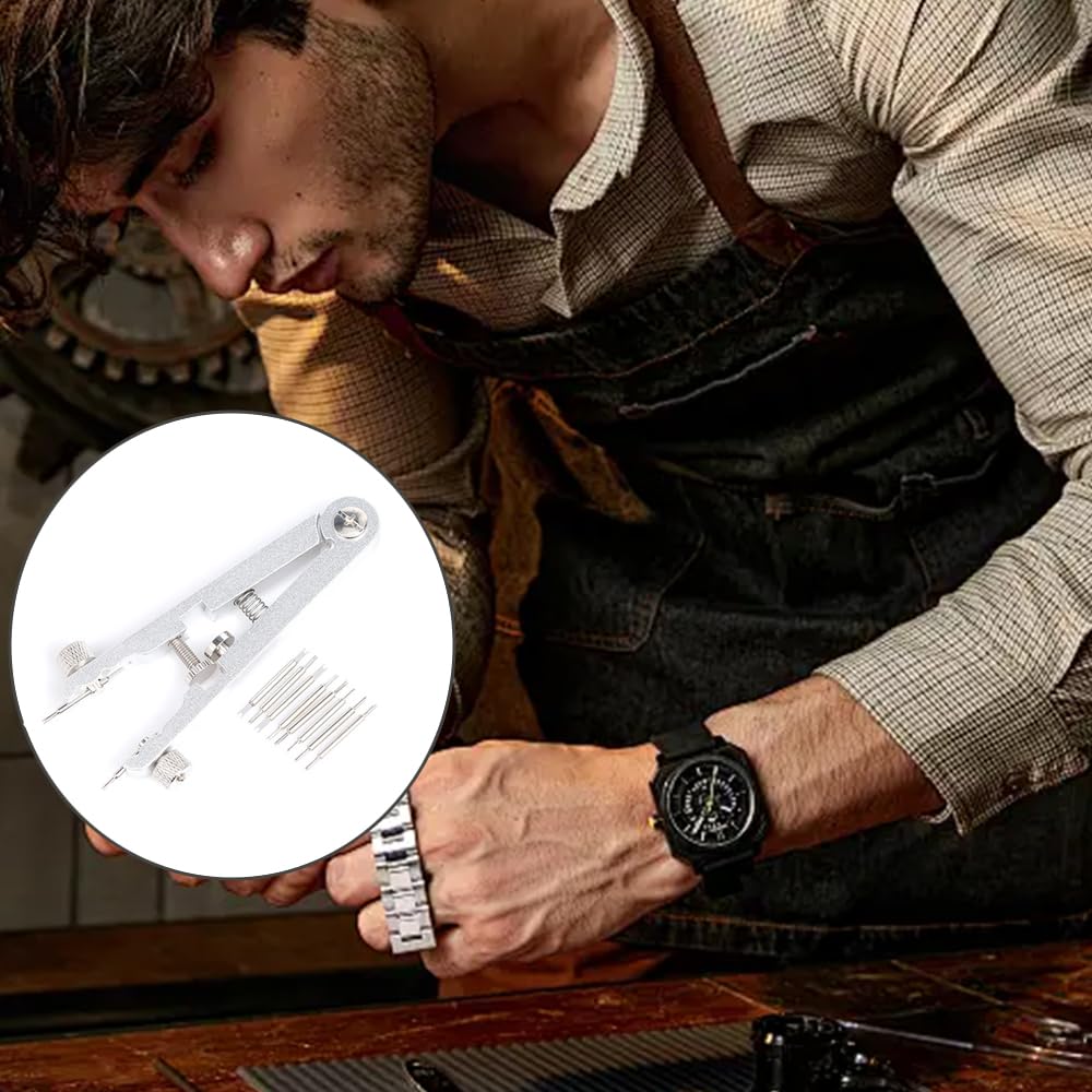 HAUUFENN Spring Bar Watch Strap Adjustment Watch Band Replacement Spring Bar Remover with 8 Replacement and Repair Length Pin Removal Remover, Tool,