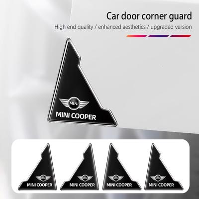 4PCS Car Door Anti-collision Corner Protectors Stickers For MINI Cooper R56 F56 R50 JCW Cabrio Aceman Countryman Clubman WORKS