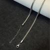 Men's Reversible Stainless Steel Cuban Chain Necklace - Polished Titanium Steel Woven Design