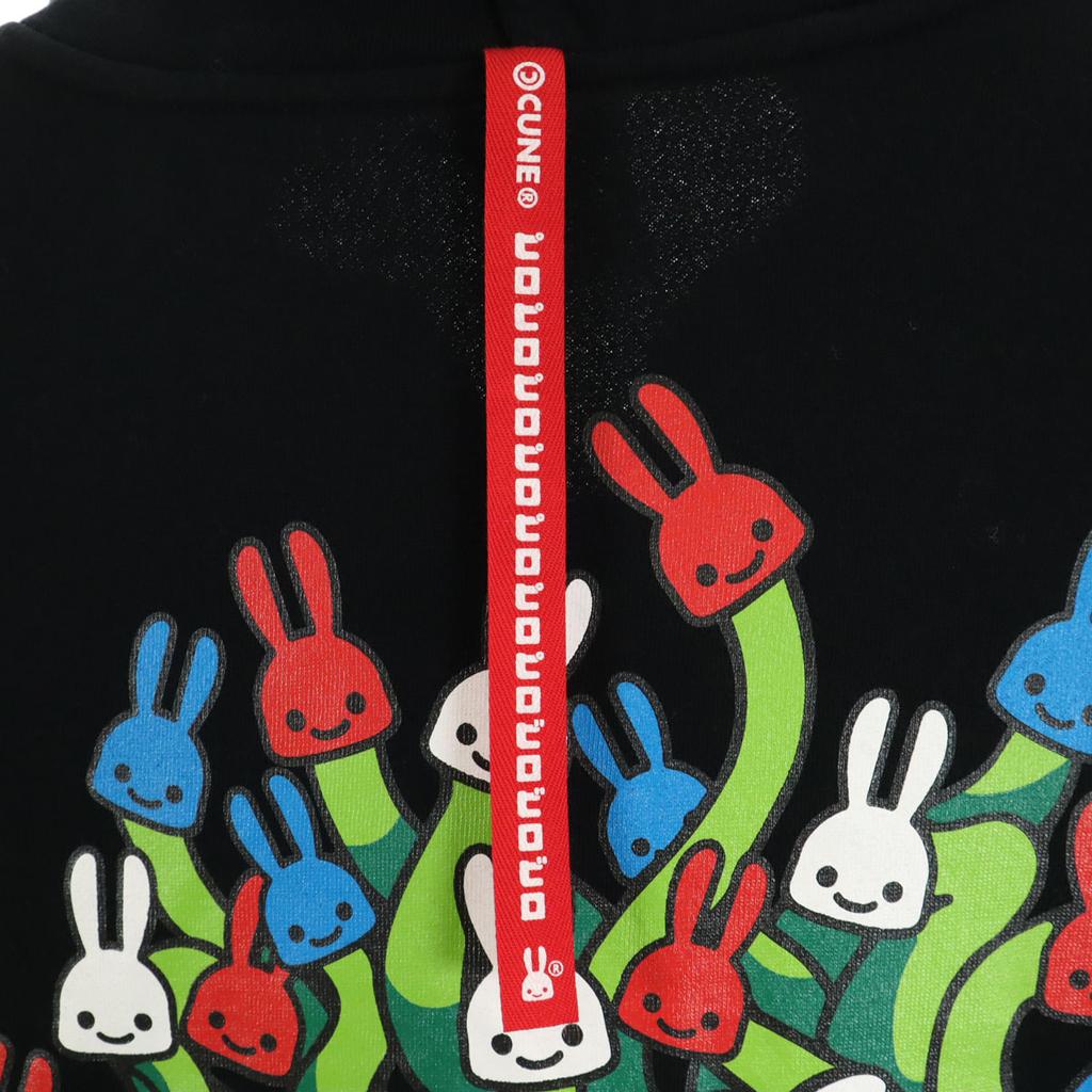 CUNE 24th anniversary Back Rabbit Dragon Long sleeve Zip hoodie M black Men's Used
