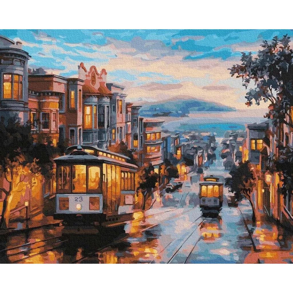 Malowanie Po Numerach Z Ramą Obrazy Do Malowania - San Francisco 50X40 Cm