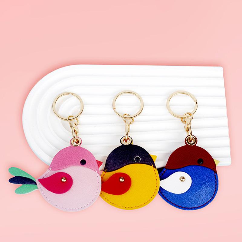 1PC Bag Hanging Decor Gift Accessories Keyring Anti-Scratch Sparrow Cute Access Card Cover Car Keychain
