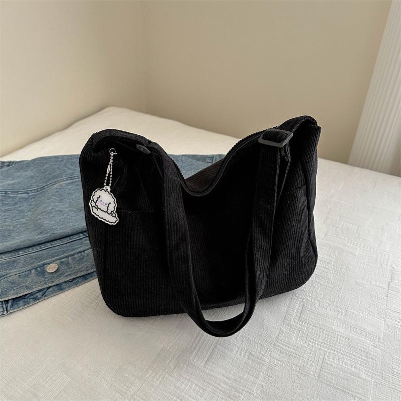 

Trendy Large Capacity Korean Japanese Style Women s Casual Crossbody Dumpling Bag чёрный