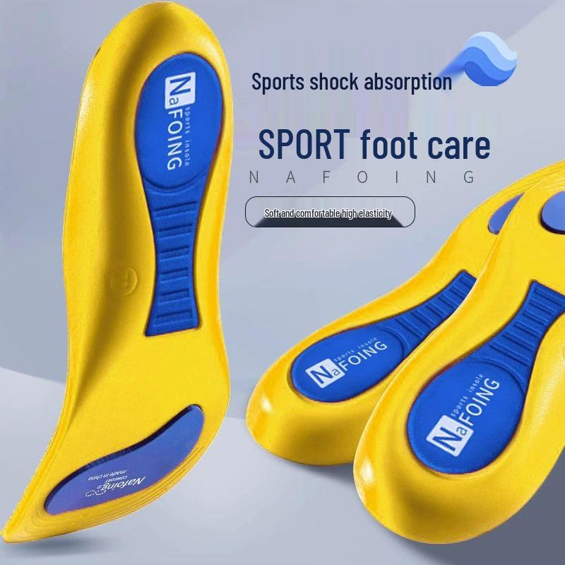 Men's Summer Military Training Shock-Absorbing Sweat-Resistant Insoles for Flat Arches
