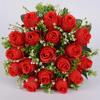 18 Heads Rose Bouquet Artificial Flower Wedding Rose Decor Silk Rose Bouquet Wedding Bride Holding Flowers