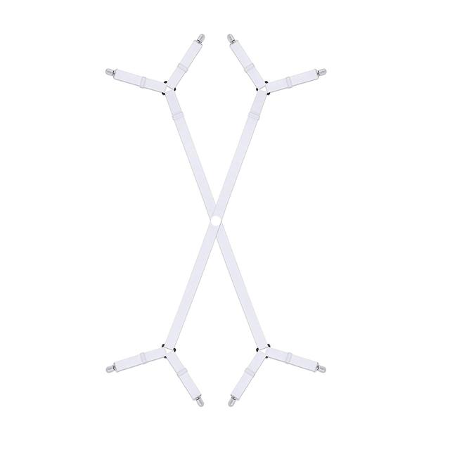 8/12 Clips Bed Sheet Fasteners Mattress Cover Anti-slip Holder Fixed Holder Adjustable Elastic Fitted Sheet Straps Crisscross