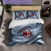 Set Lenzuola AC Milan Modello 3 Pezzi Morbida Copripiumino in Microfibra con Federe per Camera da Letto