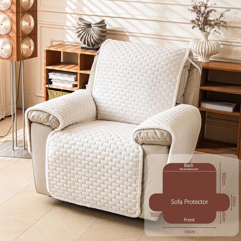 Luxury Comfortable Cotton Velvet Multifunctional Sofa Cushion Anti Slip Electric Recliner Mat Massage Chair, Sofa Cushion, Autumn and Winter Warm