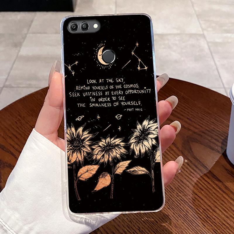 Jelly Casing For Huawei Y9 2018 / Enjoy 8 Plus Fundas Capa Clear Silicone Soft TPU Back Cover Cute Cat Rabbit Protective Case