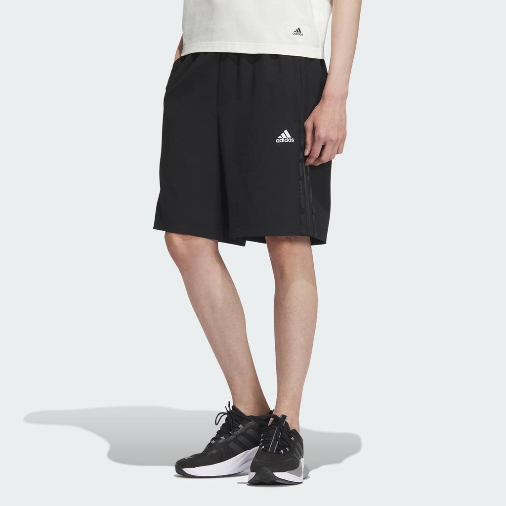 Adidas Future Icons Woven Shorts With Three-Stripe Logo And Elastic Waist Men Shorts Black IN6509