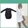 T-shirt da donna con scollo a V in tessuto Tencel a manica lunga, top casual per il comfort