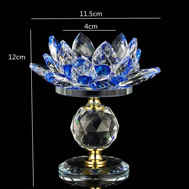 Household Colorful Crystal Lotus Candlestick, Butter Lamp Holder, Buddha Offering Lamp, Interior Decoration, Buddha Hall, Prayer