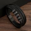 Pulsera de Cuero para Hombre Clásica Estilo Nuevo Tejida a Mano Combinación Multicapa Accesorio Moda Joyería para Hombre Venta al por Mayor Dropshipping
