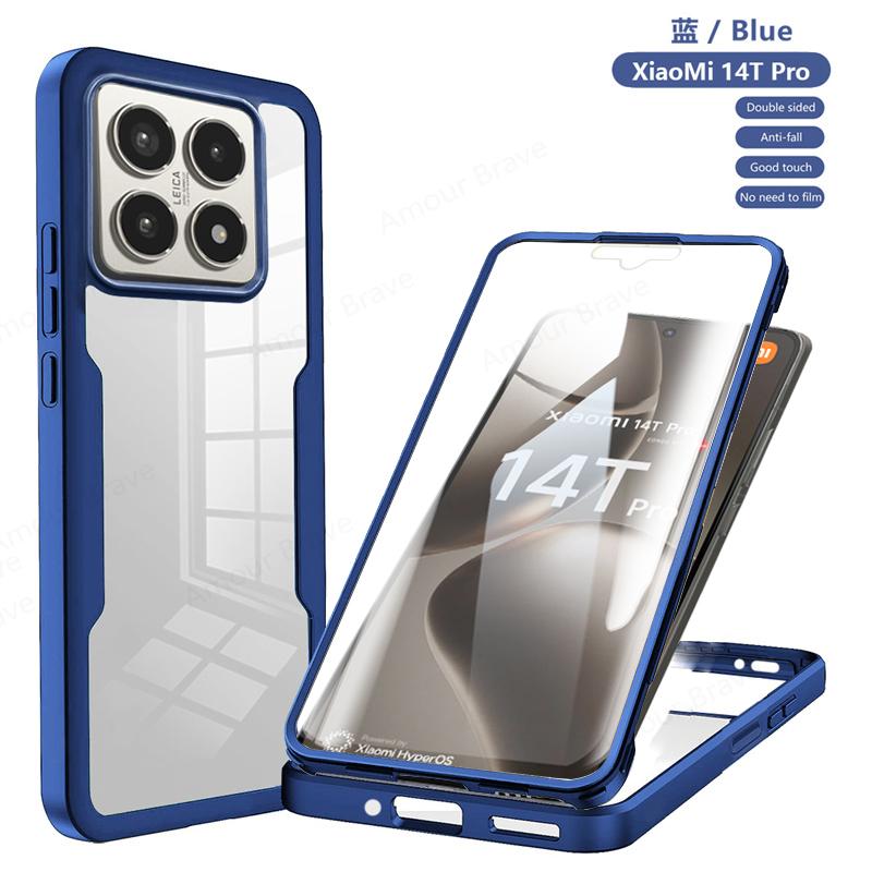 360 Full Body Protection Case for Xiaomi Mi 14T Pro 13T 12T 14 Ultra Redmi 14C 13C Shockproof Case for Redmi Note 13 Phone Cover