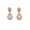 Douyin Water Drop Pearl Earclip Without Ear Hole Mosquito Coil Disc Copper Zircon Fashion Versatile Earrings Women's Earrings
