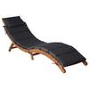 VidaXL Chaise Longue with Cushion Solid Acacia Wood Dark Grey