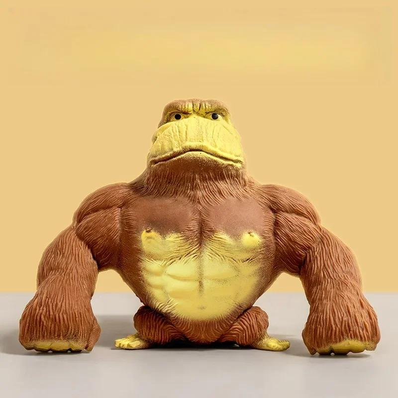 Stretchy Glue-Sand Filled Rubber Gorilla Cute Squishy Monkey Animal High-Elastic Stretchable Creative Gifts Home Decoration
