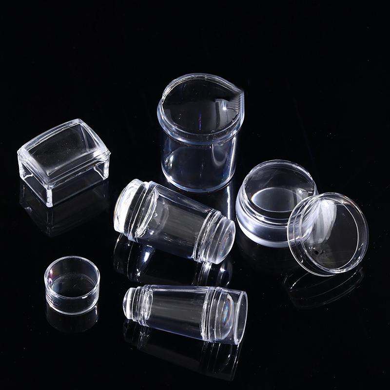 Silicone Transparent Nail Art Stamping Kit 1 Set Selection Stamp Plates for Polish Print and Stylish Manicure Scraper