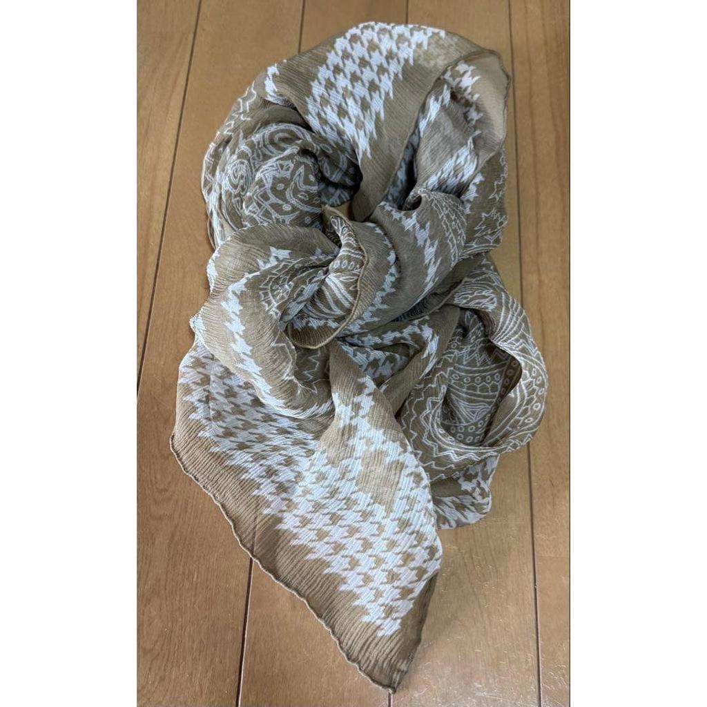 Used Soloist silk scarf beige USED