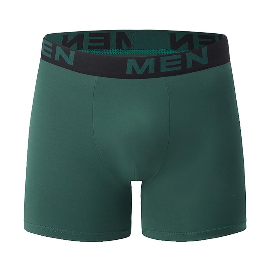 7-Pack Men's Underwear: Solid-Colour Fashion Essentials Versatile Long Boxer Briefs
