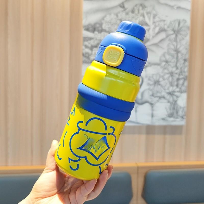 Outdoor Stainless Steel Thermos Cup With Straw For Students And Travelers
