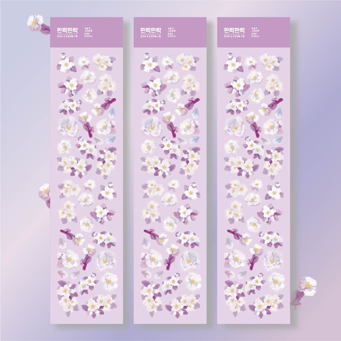 

Корейские поп-наклейки «Жасмин» Сверкающие блестки Цветы Наклейки Goo Ka DIY Материал Наклейки 1pcs