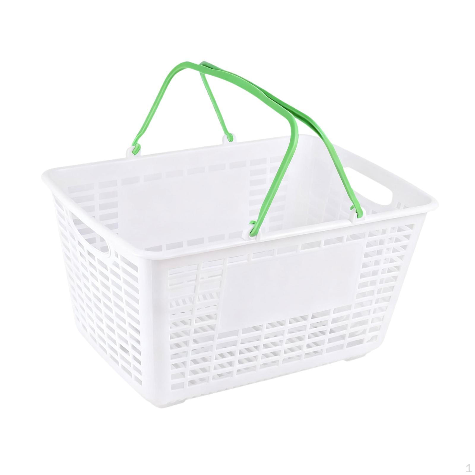 

Basket with Handle, Portable And Multifunctional, Ideal for Food, Toys, Fruit, Cupboard Or under A зелений