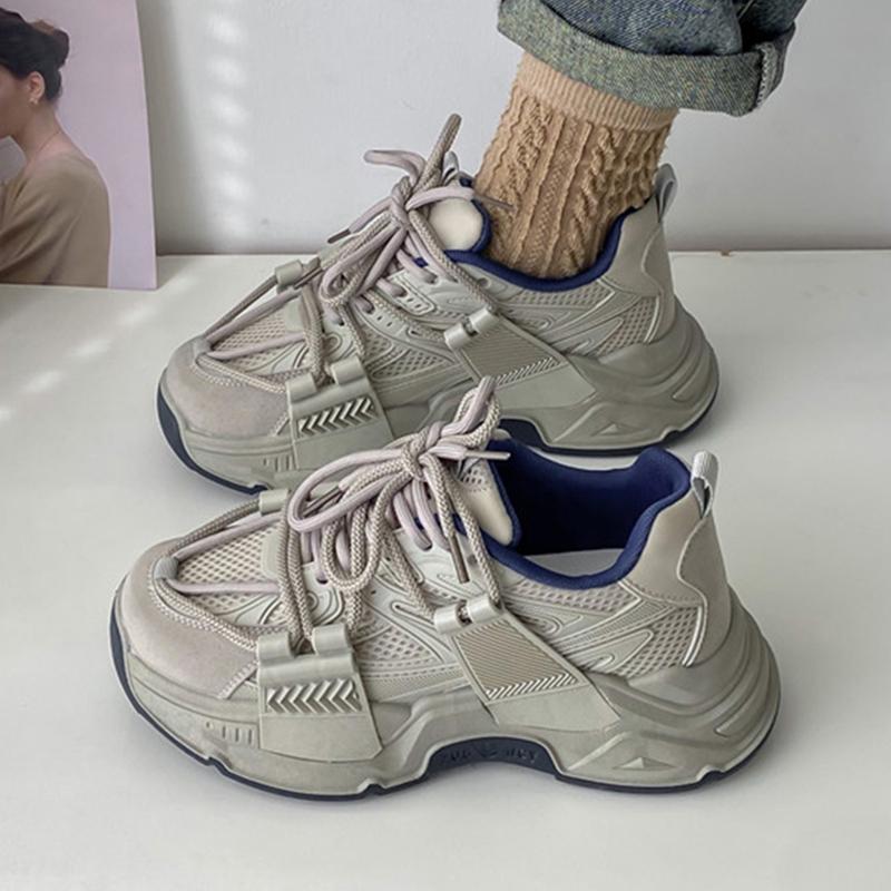 American Style Chunky Platform Sneakers Women Spring Thick Soled Sport Shoes Woman Designer Platform Shoes for Women