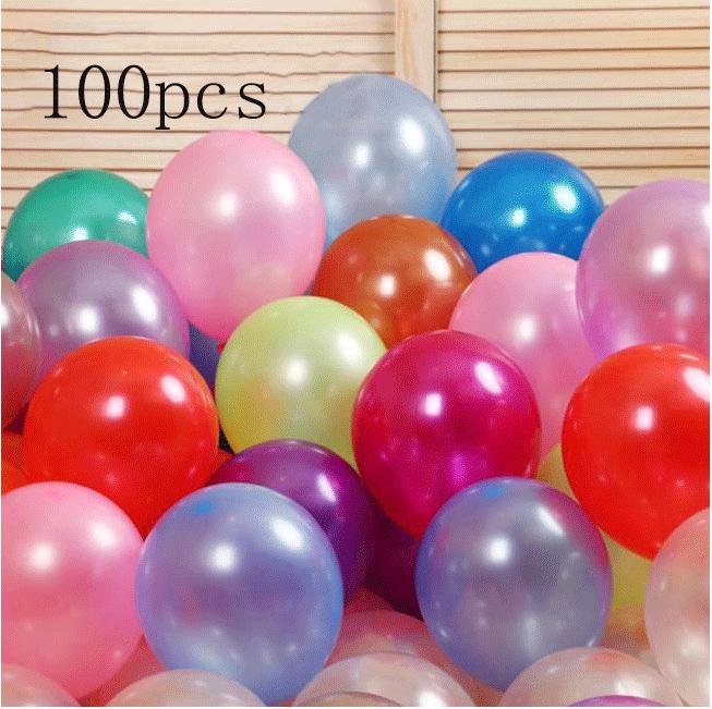

100pcs День рождения Воздушные шары 10-дюйма Латексный воздушный шар Жемчужная вечеринка Воздушный шар Вечеринка Ребенок Детская игра Свадебный бал