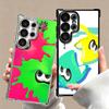 S-Splatoons Game Plating Phone Case For Samsung Galaxy S24 S25 FE S26 Edge S23 Ultra S22 S21 Plus S20 Anti-Fall Airabag Cover
