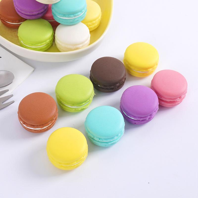 Artificial Macaron Simulation Food Models Lifelike Texture Assorted Styles for Holiday Party Decor Home Desktop Ornament Gifts
