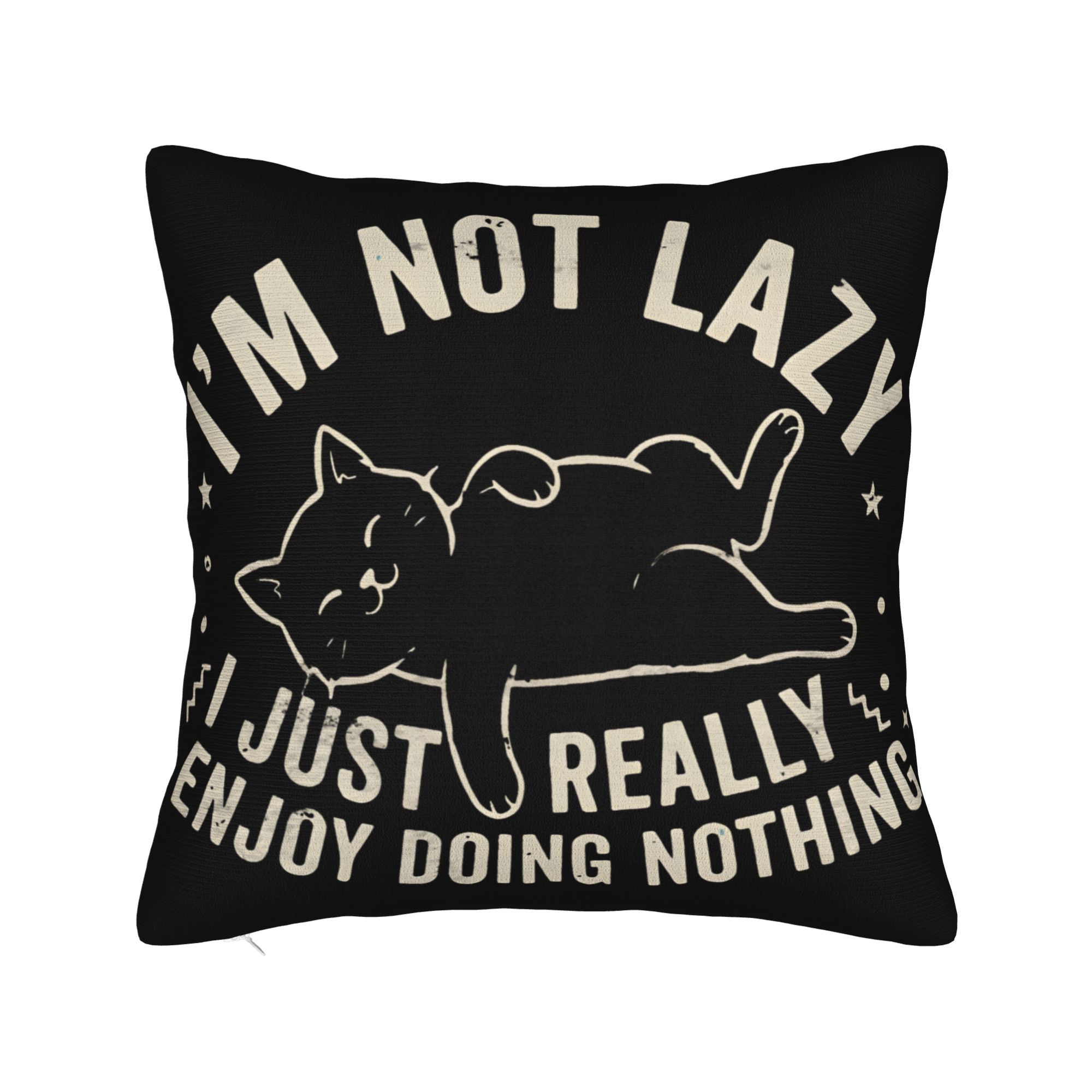 I m Not Lazy I Just Really Enjoy Doing Nothing Pillowcase Printing Cushion Cover Decorative  Pillow Case Cover Home Multi-Size 30×30cm