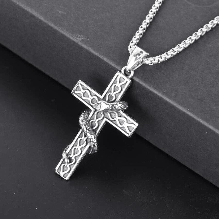 Internet Fashion Personality Gothic Exaggerated Snake Entanglement Pendant Casting Necklace