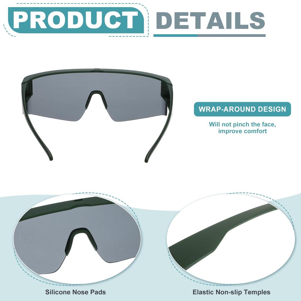 Sports Polarized for Gray Green [uxcell] Sunglasses, Unisex, Lenses, Cycling, Hiking, Driving, Fishing, Running, &