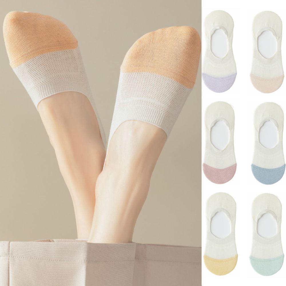 7Pairs Low Cut Short Invisible Socks Non-slip Summer Socks Women Mesh Boat Socks  Sports