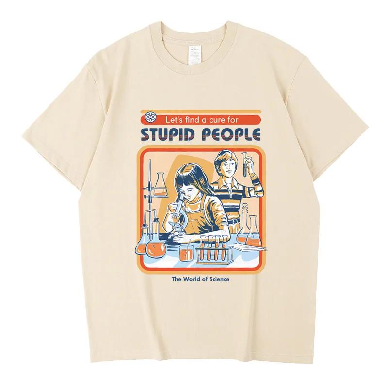 ZX TEE A Cure for Stupid People Clothing Male Breathable Tshirt Loose T-Shirts Harajuku Casual Short Sleeve Couple TEE