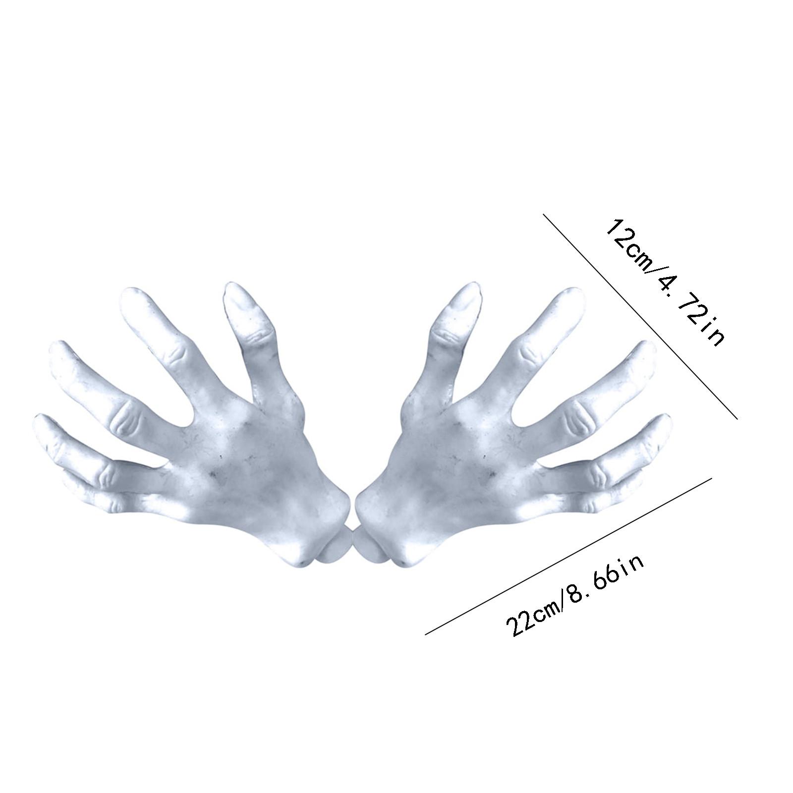 

Украшения на Хэллоуин Реалистичные руки скелета в натуральную величину Пластиковые поддельные человеческие руки Кости Зомби Вечеринка Ужасы Страшные реквизиты Украшения белый