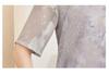 Elegant Chiffon Cheongsam: Stylish Summer Short-Sleeved Dress for Middle-Aged and Elderly