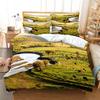 Artistic Pattern Bedding Bedroom Set King Size Home Textile Quilt Cover Set With Pillowcases Cotton Dropship Bedclothes Set