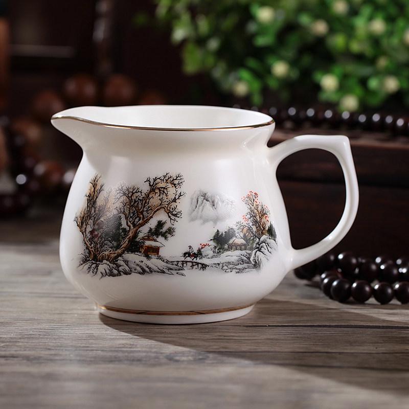 Tea Sea Blue & White Porcelain Gong Dao Bei: 250ml Spare Parts Milk Jug & Tea Separator Cold Pot.