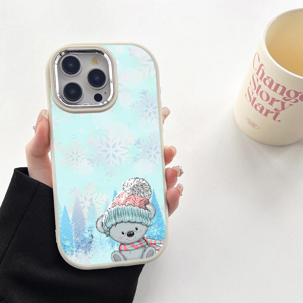 N116 Crăciun Fericit La mulți ani de artă Huse de telefon moi pentru Samsung S24 S23 A15 A12 A35 A54 Infinix Hot 40i Placare Cadru de protecție pentru cameră Capac din spate