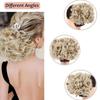 Combs Messy Bun Hair Piece Curly Dish Hair Buns Extension Thick Chignon Hairpiece Clip in Ponytail Scrunchies Hair Pieces for Women