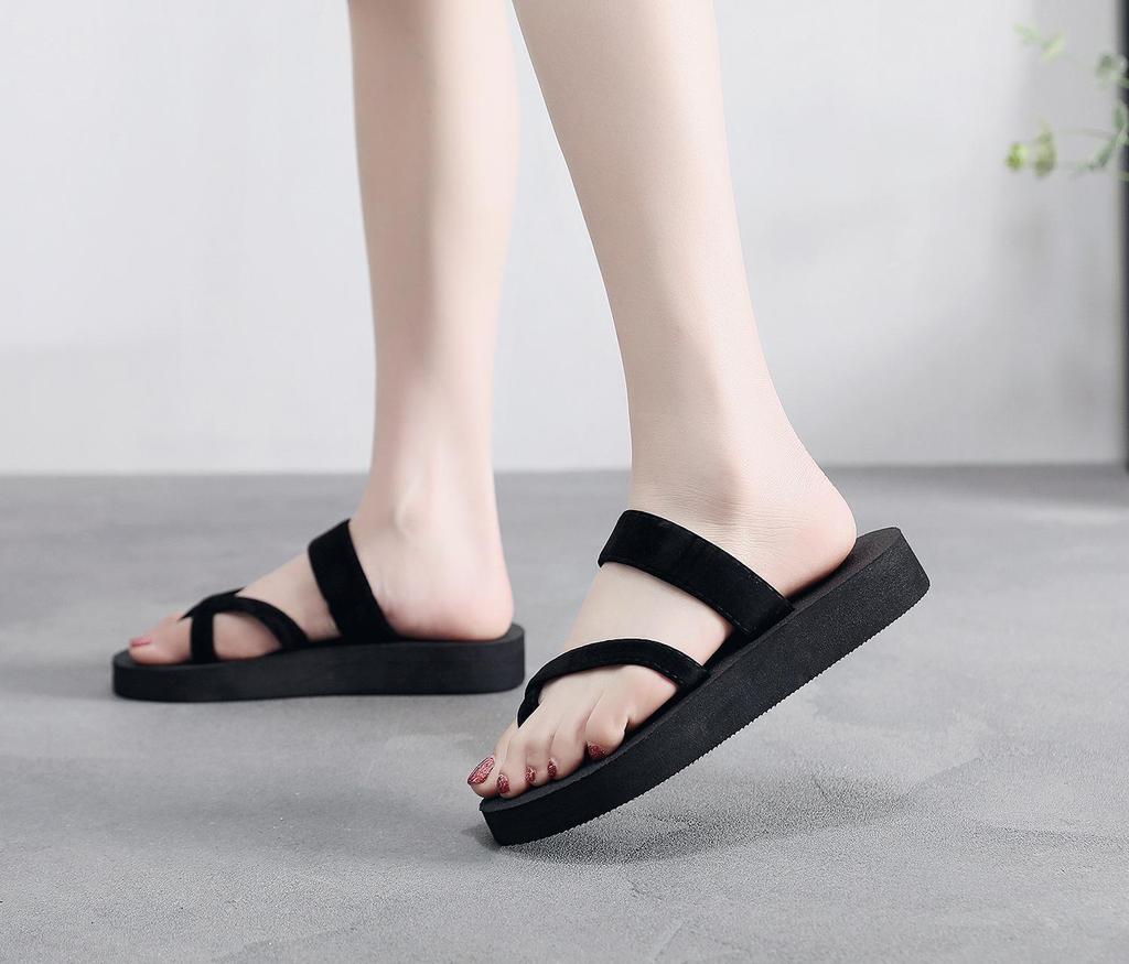 2020 Women's Non-Slip Platform Flip Flop Sandals - Thick Bottom Beach Shoes